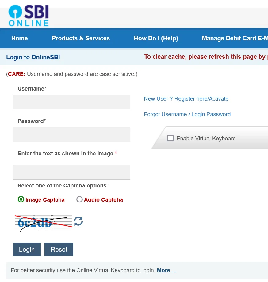 Online virtual keyboard