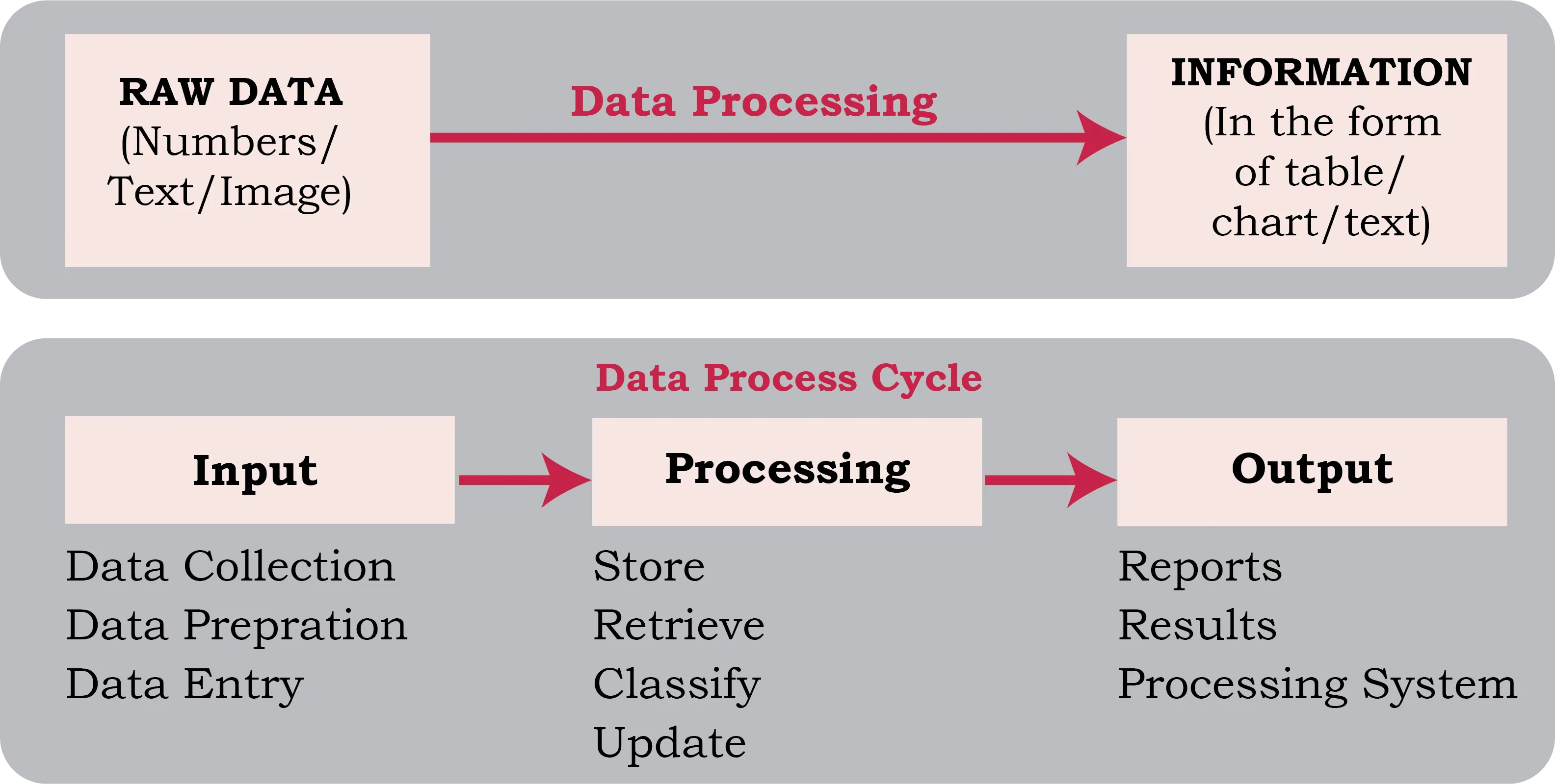 Steps in data processing